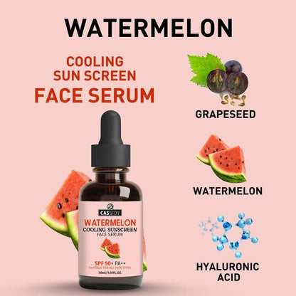 CASSIDY Watermelon Cooling SunScreen Face Serum 30 ml Pack of 2