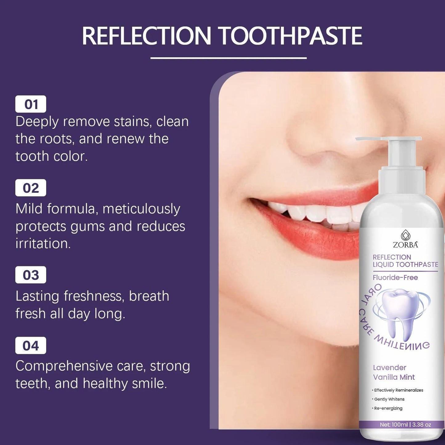 ZORBA Reflection Liquid Toothpaste 200ml Pack of 2