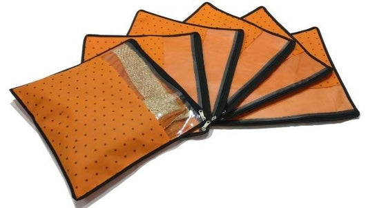 Saree Cover - Printed Non Woven Saree Organizers (Pack of 6)